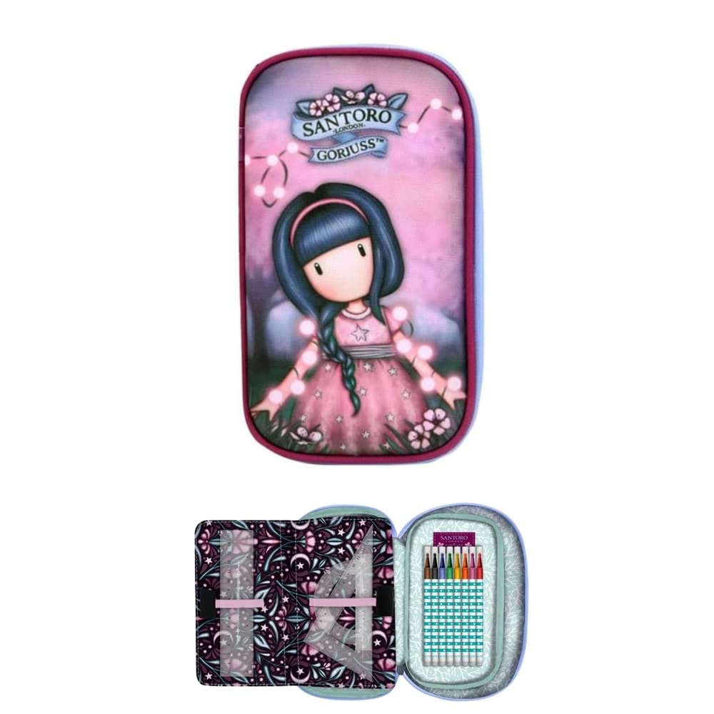 Santoro Gorjuss Fairy Dusk Oval İçi Dolu Kalem Çantası