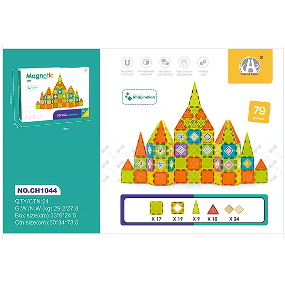 5,5 Cm Manyetik Bloklar 79 Pcs