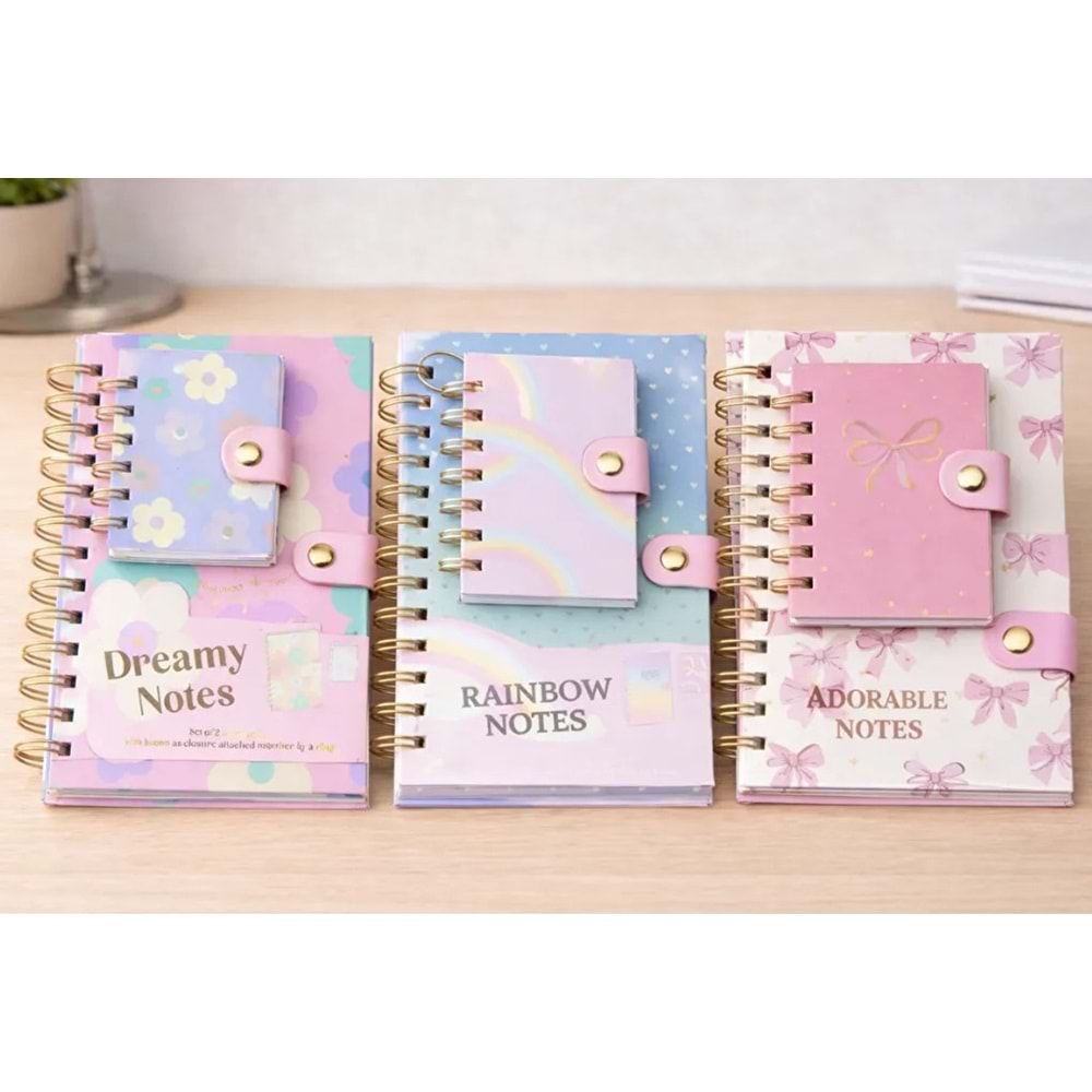 Bam A5 Çizgili Defter A7 Defter Seti