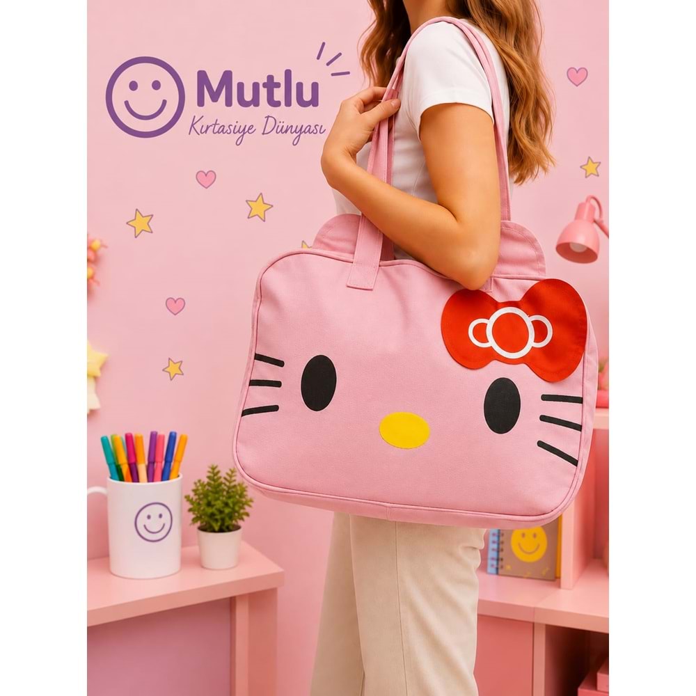 HELLO KİTTY PEMBE KOL ÇANTASI
