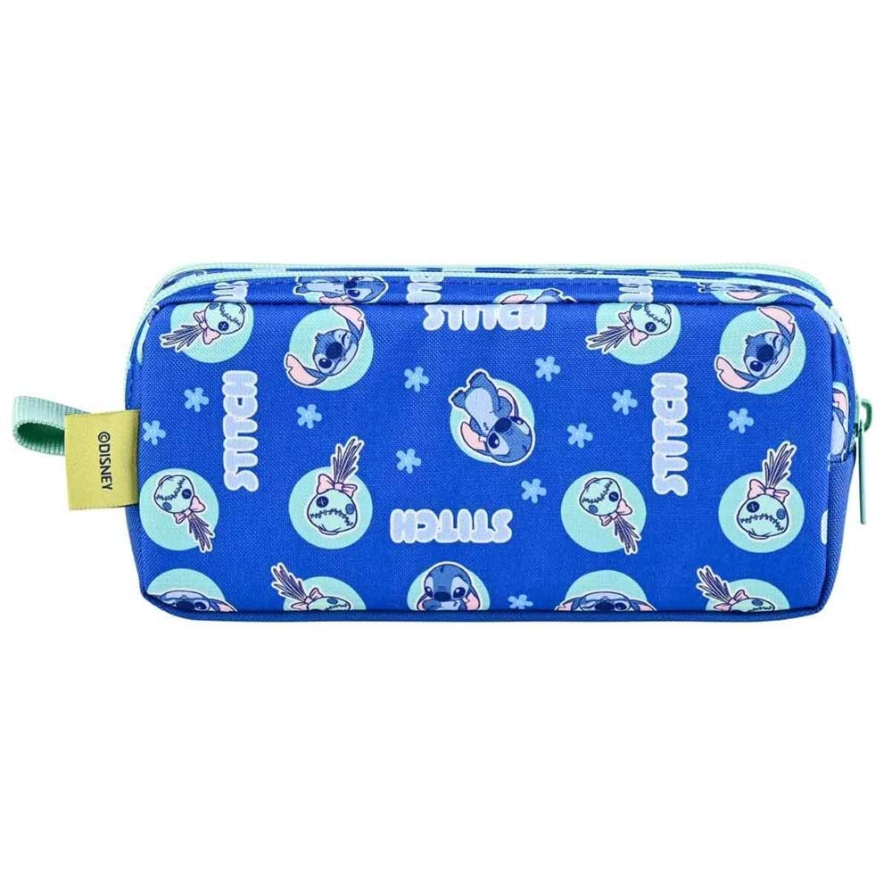 Stitch Desenli Mavi Kalem Kutusu