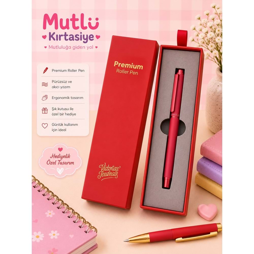 VJ PREMİUM ROLLER KALEM KUTULU-PEMBE