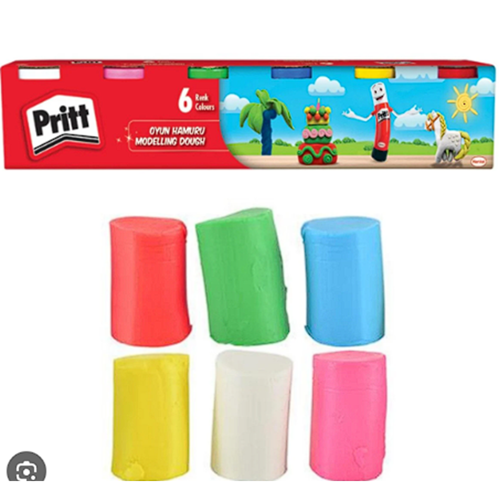 PRİTT 6 RENK OYUN HAMURU 6X100GR