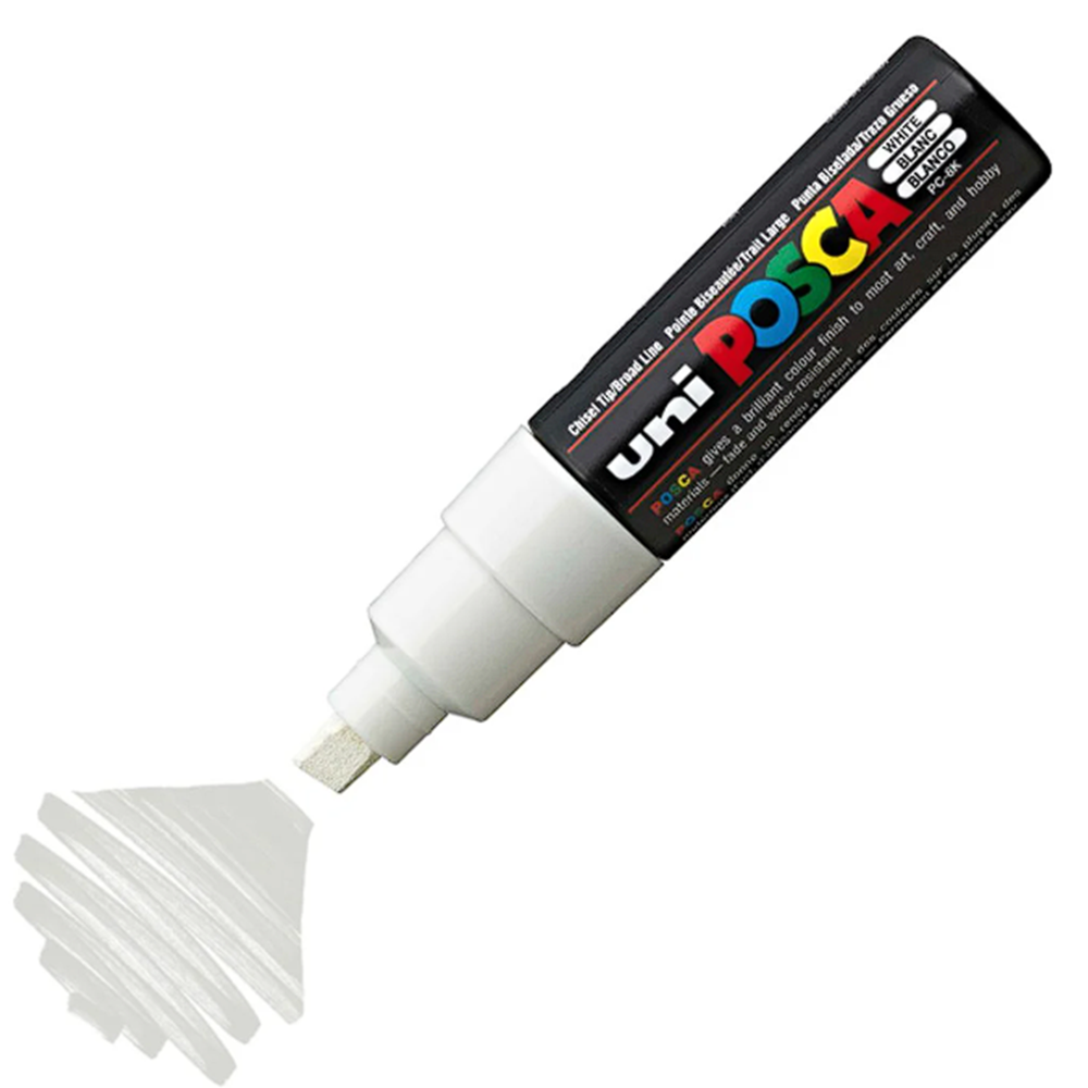 Uni Posca Marker Pc-8k Bold 8.0 Mm White