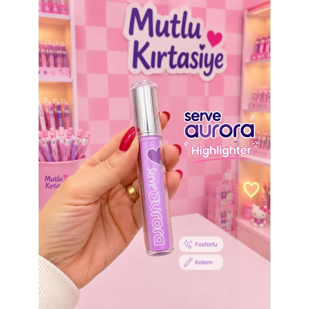 Serve Aurora Fosforlu Kalem Kalp