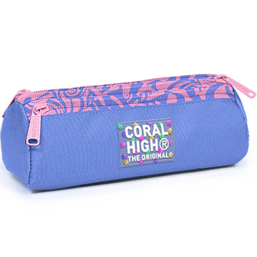 Coral High Kids Milka Geometrik Desenli Üç Bölmeli Kalem