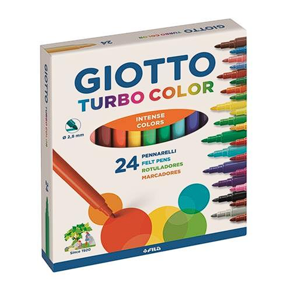 Giotto Turbo Color Keçeli Kalem 24'lü