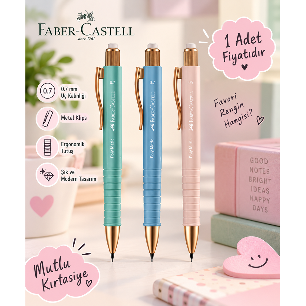 Faber-Castell Polymatic Gold Edition Mekanik Kurşun Kalem 0.7mm