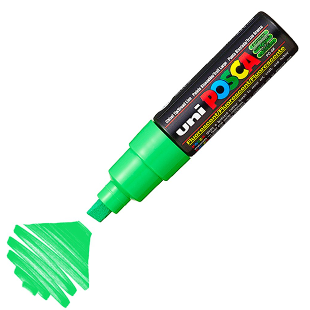 Uni Posca Marker Pc-8k Bold 8.0 Mm Fluorescent Green