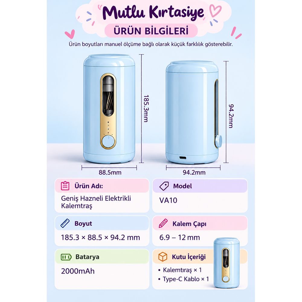 DELİ OTOMATİK KALEMTRAŞ MAVİ