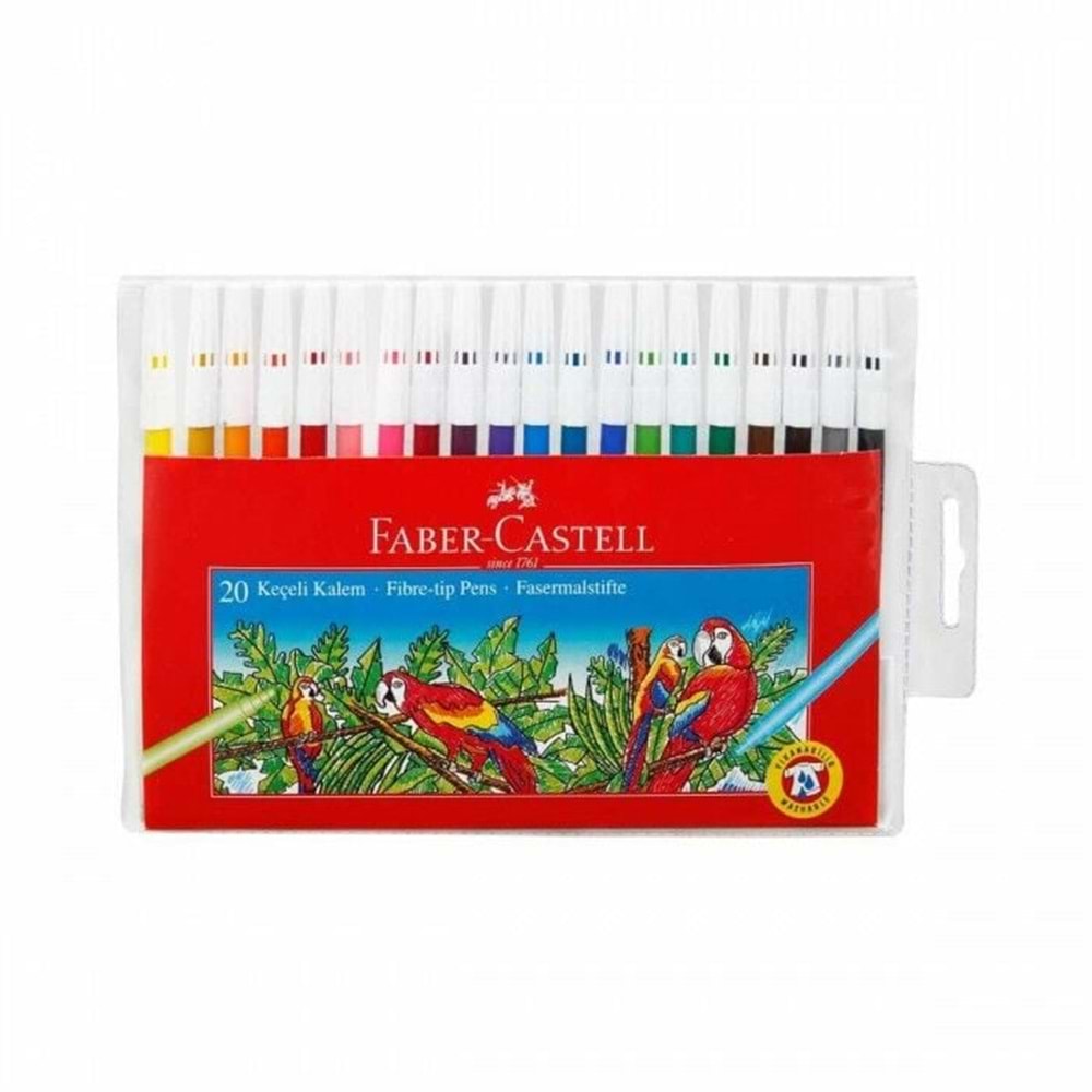 FABER CASTELL 20 RENK KEÇELİ KALEM