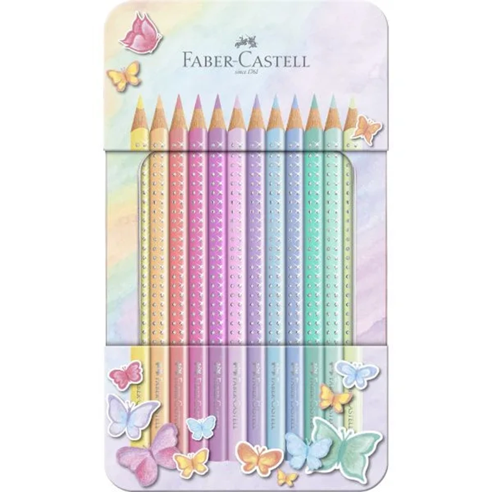 FABER CASTELL 12Lİ PARLAK RENKLER PASTEL RENK BOYA KALEMİ