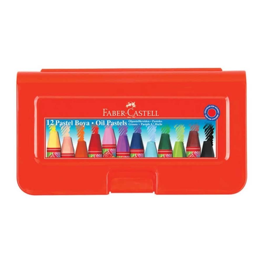 FABER CASTELL 12 RENK ALTIGEN PLASTİK KUTULU PASTEL BOYA