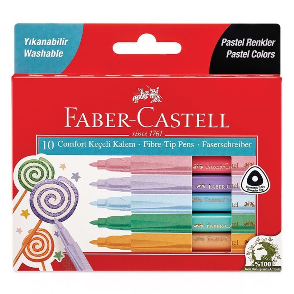 FABER CASTELL COMFORT KEÇELİ KALEM 10 RENK