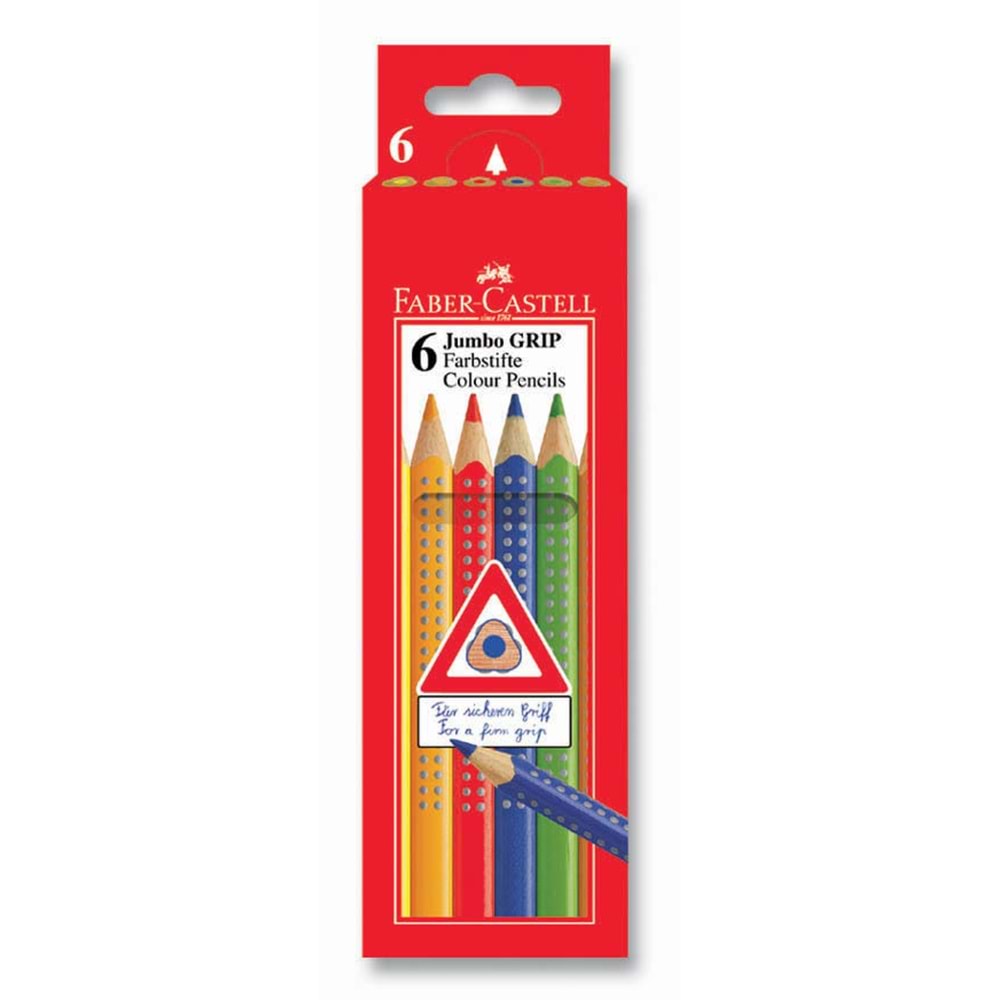 FABER CASTELL 6 RENK JUMBO KURU BOYA