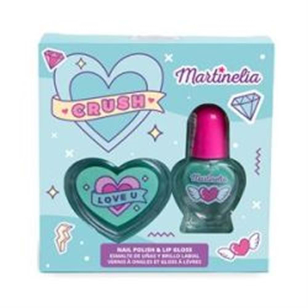MARTİNELİA CRUSH KIZ ÇOCUK 2 Lİ OJE VE DUDAK BALMI SETİ MAVİ