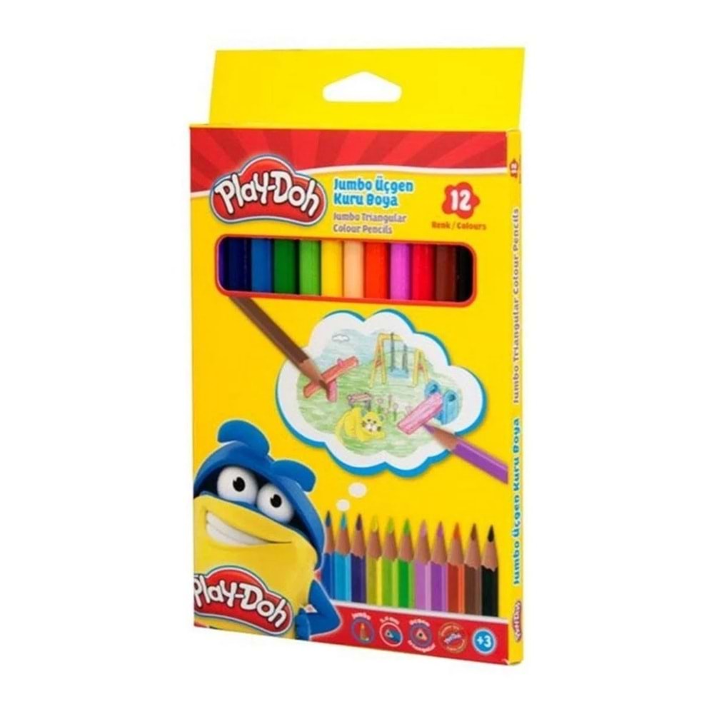PLAY DOH JUMBO ÜÇGEN KURUBOYA 12 RENK