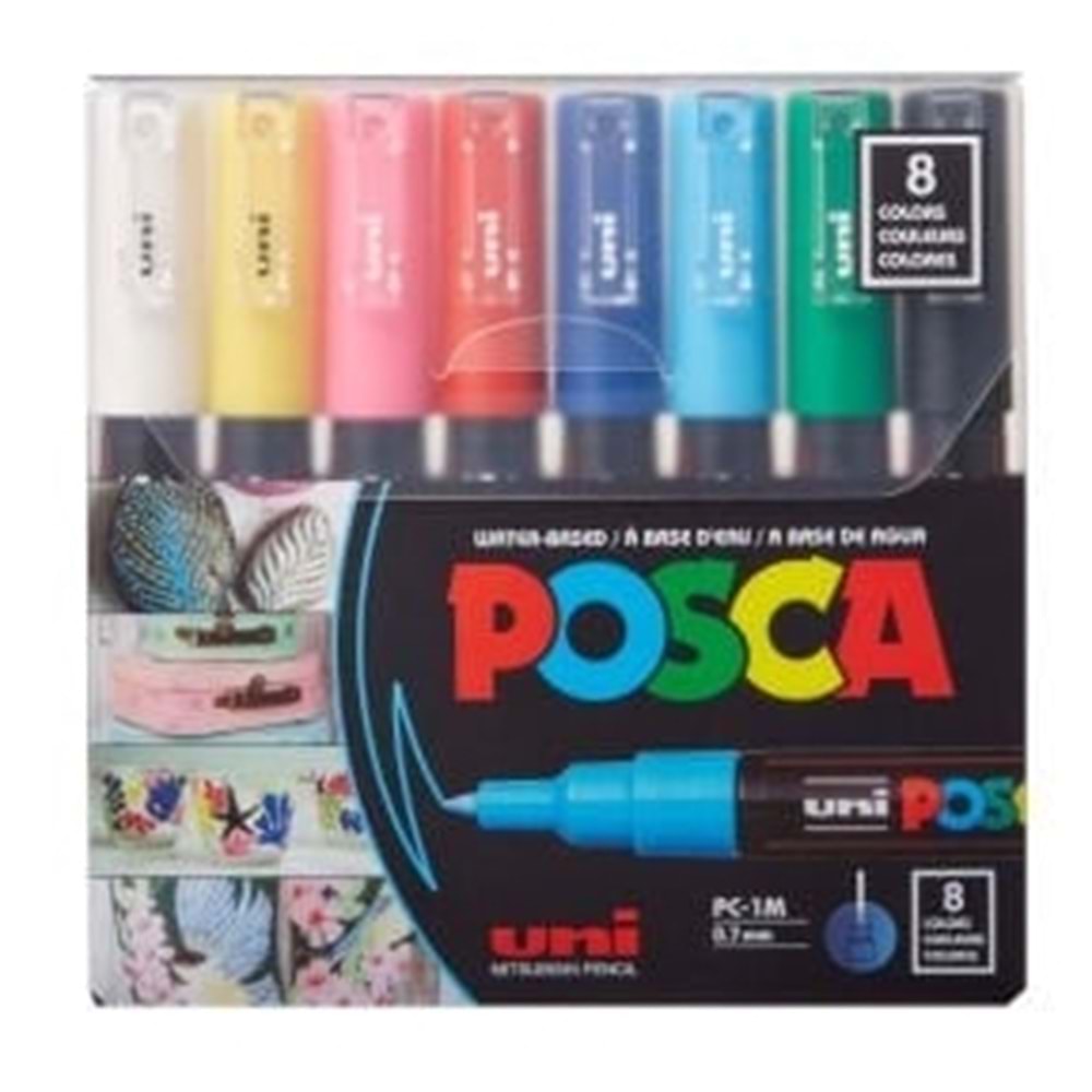 POSCA 1M 0,7 8Lİ SET