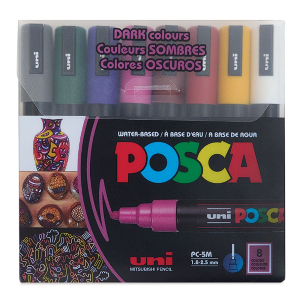 POSCA 5M 1,8-2,5 8Lİ SET KOYU RENKLER