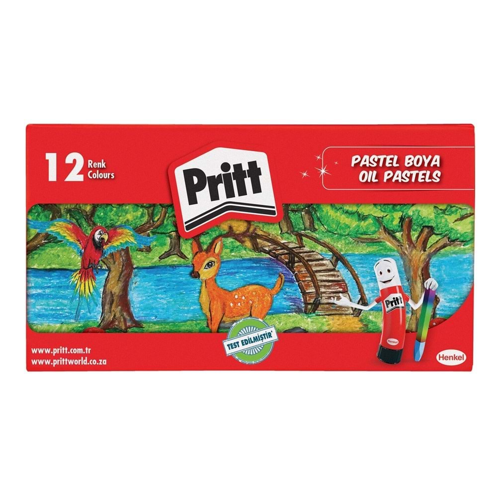 PRİTT 12 RENK KARTON KUTU PASTEL BOYA