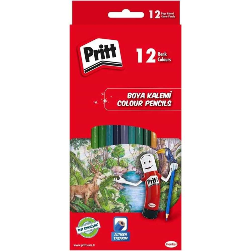 PRİTT 12 RENK KARTON KURUBOYA