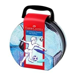 Faber Castell Eğlenceli Keçeli Kalem 33 Renk Metal Futbol Topu