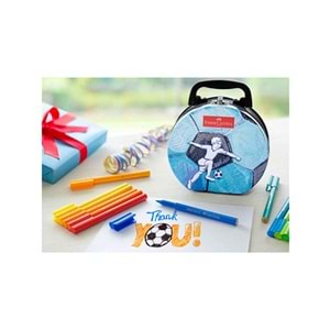 Faber Castell Eğlenceli Keçeli Kalem 33 Renk Metal Futbol Topu