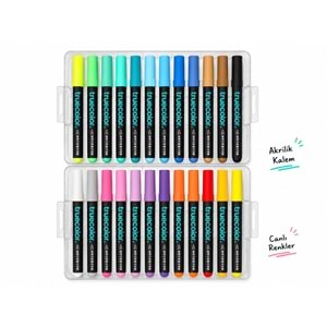 STİLO TRUE COLOR AKRİLİK KALEM SETİ 24 RENK