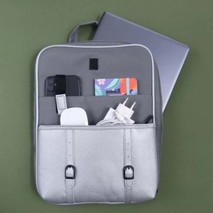 Minbag XXL Aspen A4 GRİ 17'' Laptop ve Tablet Çantası