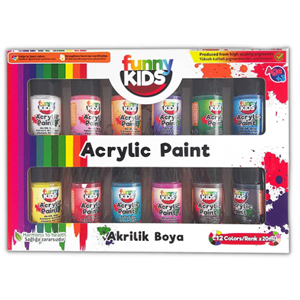 FUNNY KİDS 12 Lİ AKRİLİK BOYA