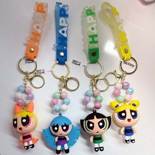 POWER PUFF GIRLS INCILI ANAHTARLIK CHARM