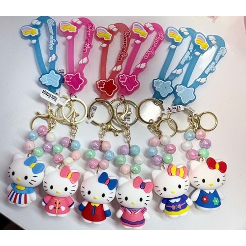 HELLO KITTY INCILI ANAHTARLIK CHARM
