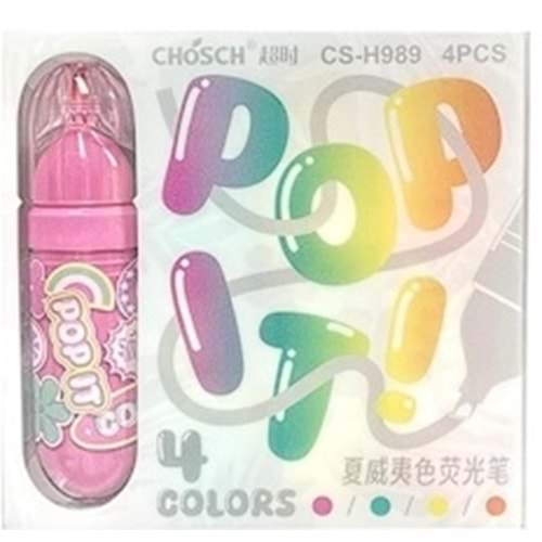 CHOSCH POP İT FOSFORLU KALEM 4 LÜ
