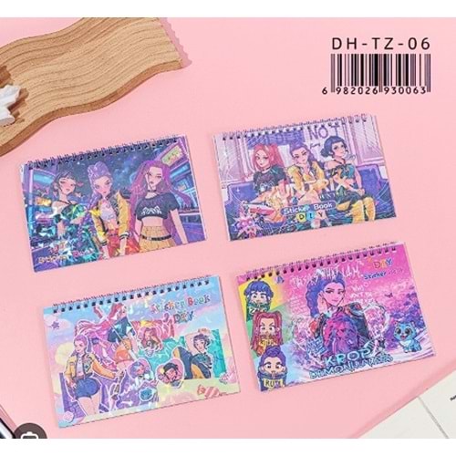 K POP SPİRALLİ STİCKER DEFTERİ