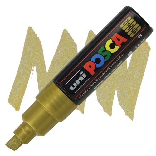 Uni Posca 8.0 Su Bazlı Poster Markörü Gold Pc-8k