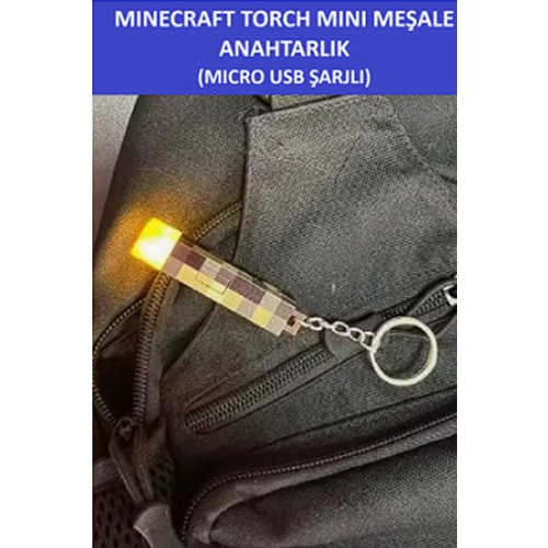 MINECRAFT IŞIKLI MEŞALE ANAHTARLIK