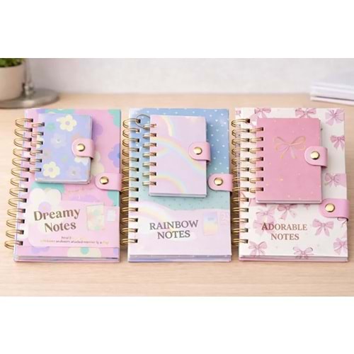 Bam A5 Çizgili Defter A7 Defter Seti