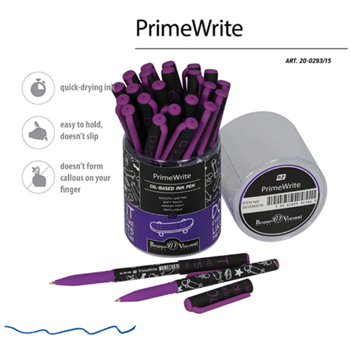 Bruno Visconti PrimeWrite Skateboard Tükenmez Kalem 0.7mm Mavi