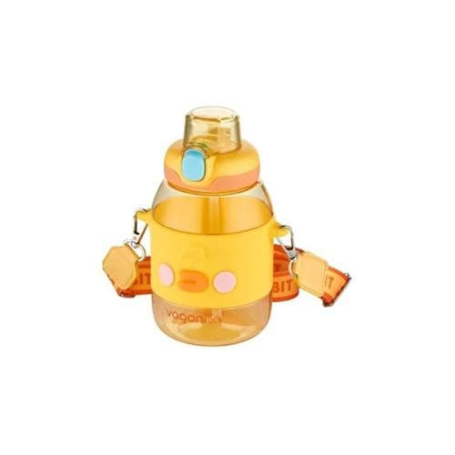 VAGONLİFE 750 ML SEVİMLİ HAYVAN FİGÜRLÜ MATARA SARI