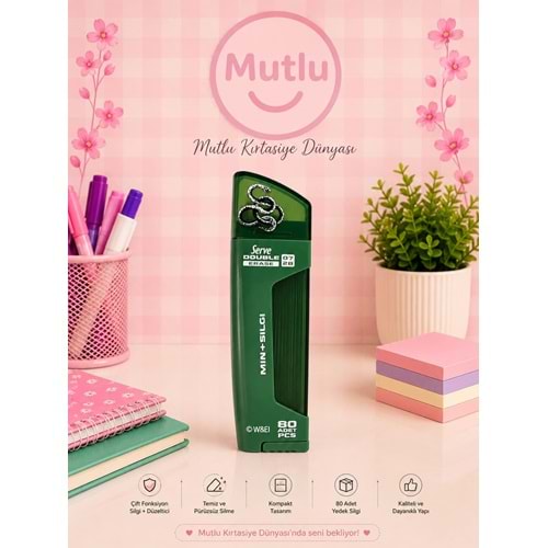 SERVE DOUBLE ERASE SİLGİ + 0,7 UÇ SLYTHERİN