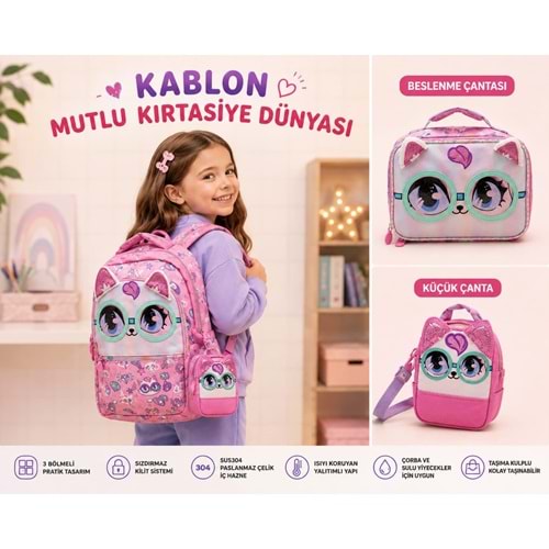 Vest Desenli Çanta seti 3 lü