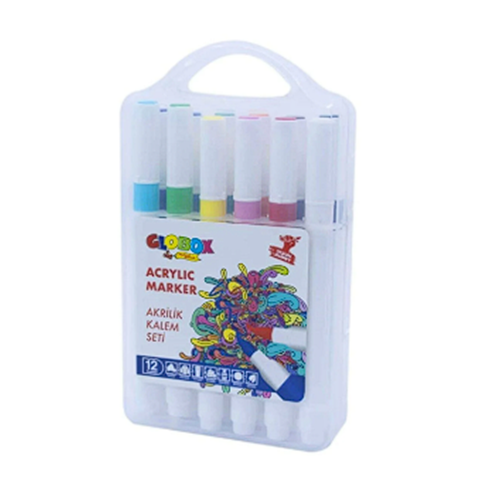 Globox Akrilik Marker Kalem Seti 12 Renk