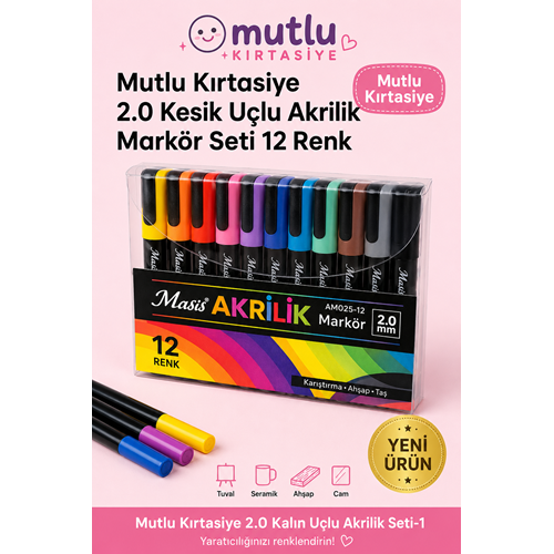 MASİS KALEM AKRİLİK 12 RENK
