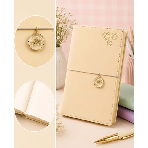 vj charm çiçek defter a5 96 yp 100 gr noktali
