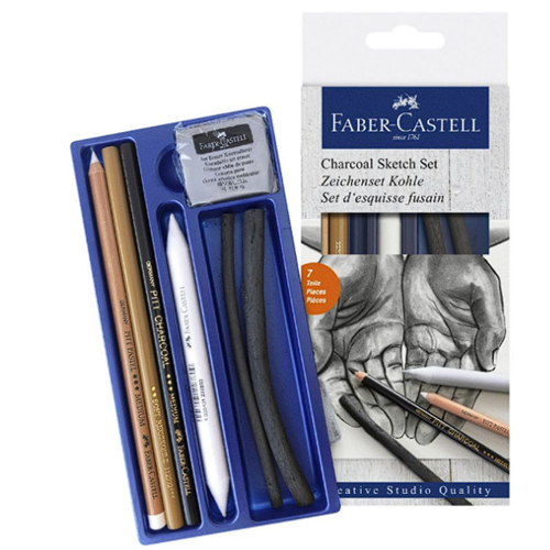 Faber-Castell Kömür Eskiz Seti 7 Parça