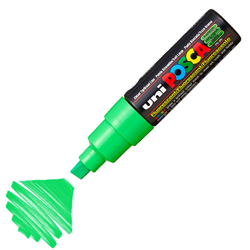 Uni Posca Marker Pc-8k Bold 8.0 Mm Fluorescent Green