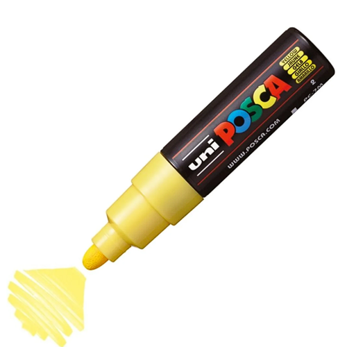 Uni Posca Marker Pc-7m Bold 4.5-5.5 mm Yellow