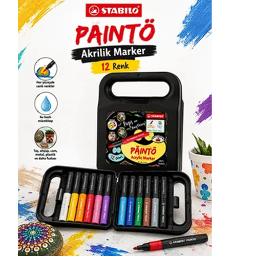 MARKÖR AKRİLİK PAINTÖ 12 Lİ 791/12 / STABILO
