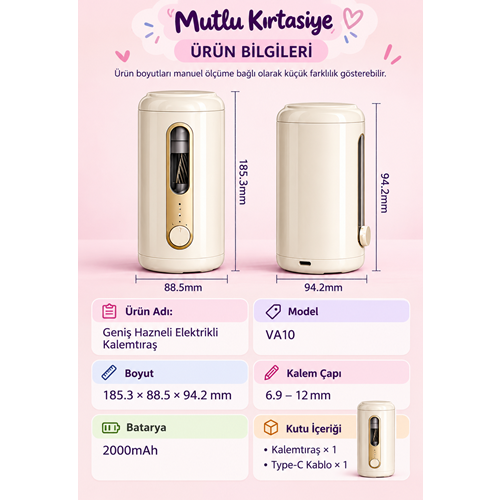DELİ ELEKTİRİKLİ KALEMTRAŞ KREM