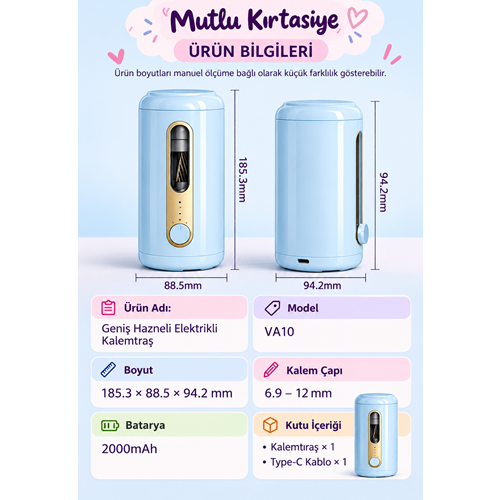 DELİ OTOMATİK KALEMTRAŞ MAVİ